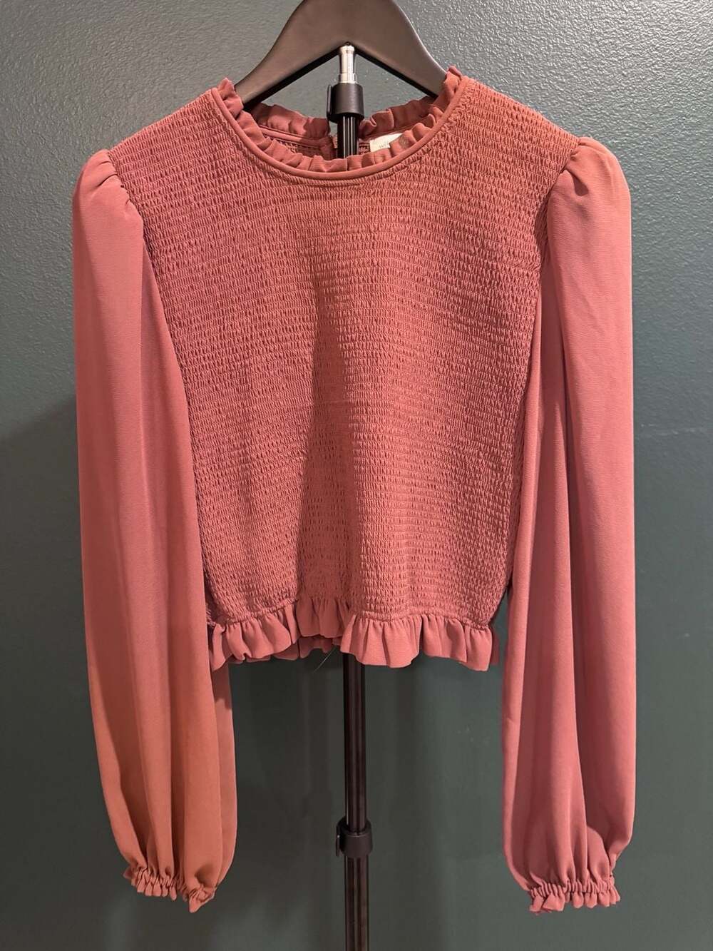 Aritzia Wilfred Tempest Blouse Dusty Rose Small